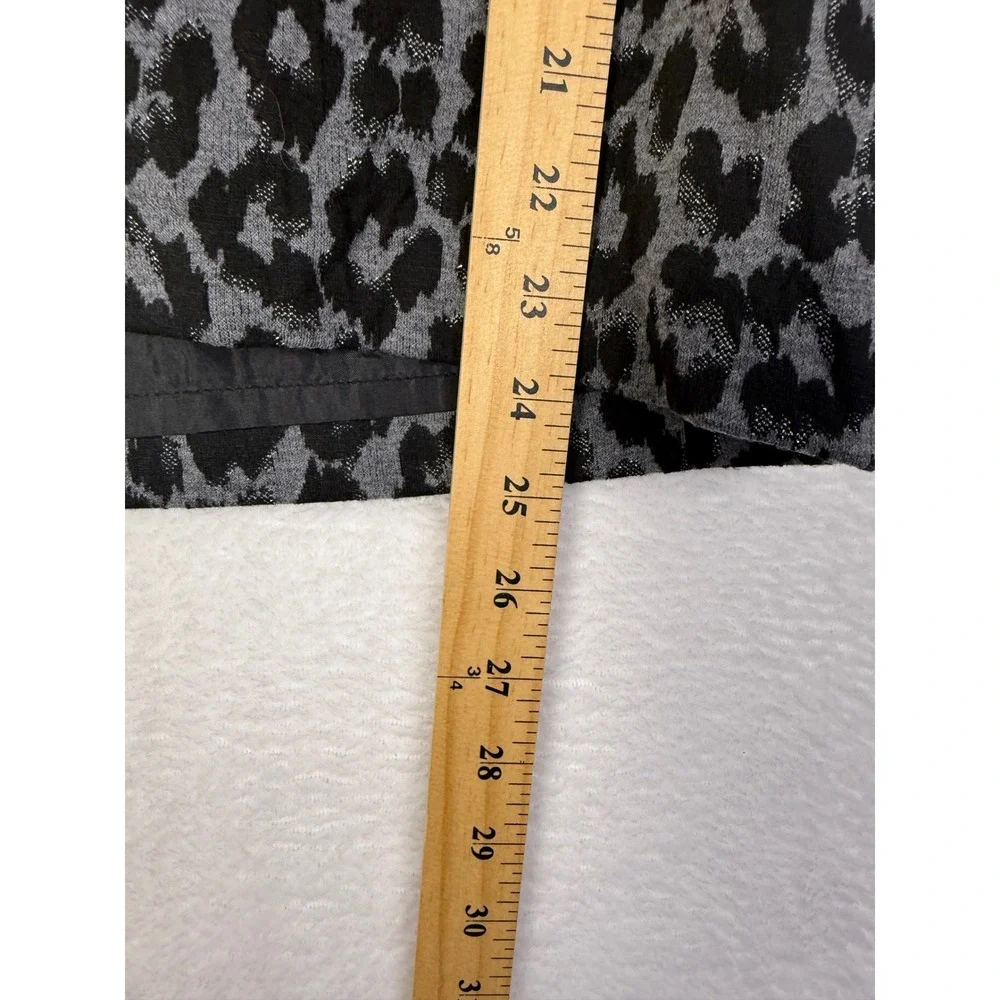 Charter Club Leopard Print‎ Pencil Skirt Belt Lined Metallic Threads Size 18W